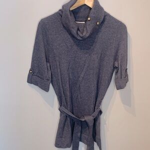 Angora Blend Navy Turtleneck